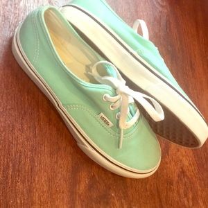 Mint green vans, size 5.5